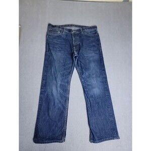 Ruehl 925 Jeans Mens 34x34 (36x28) Morton Slim Straight Button Fly Blue Low Rise